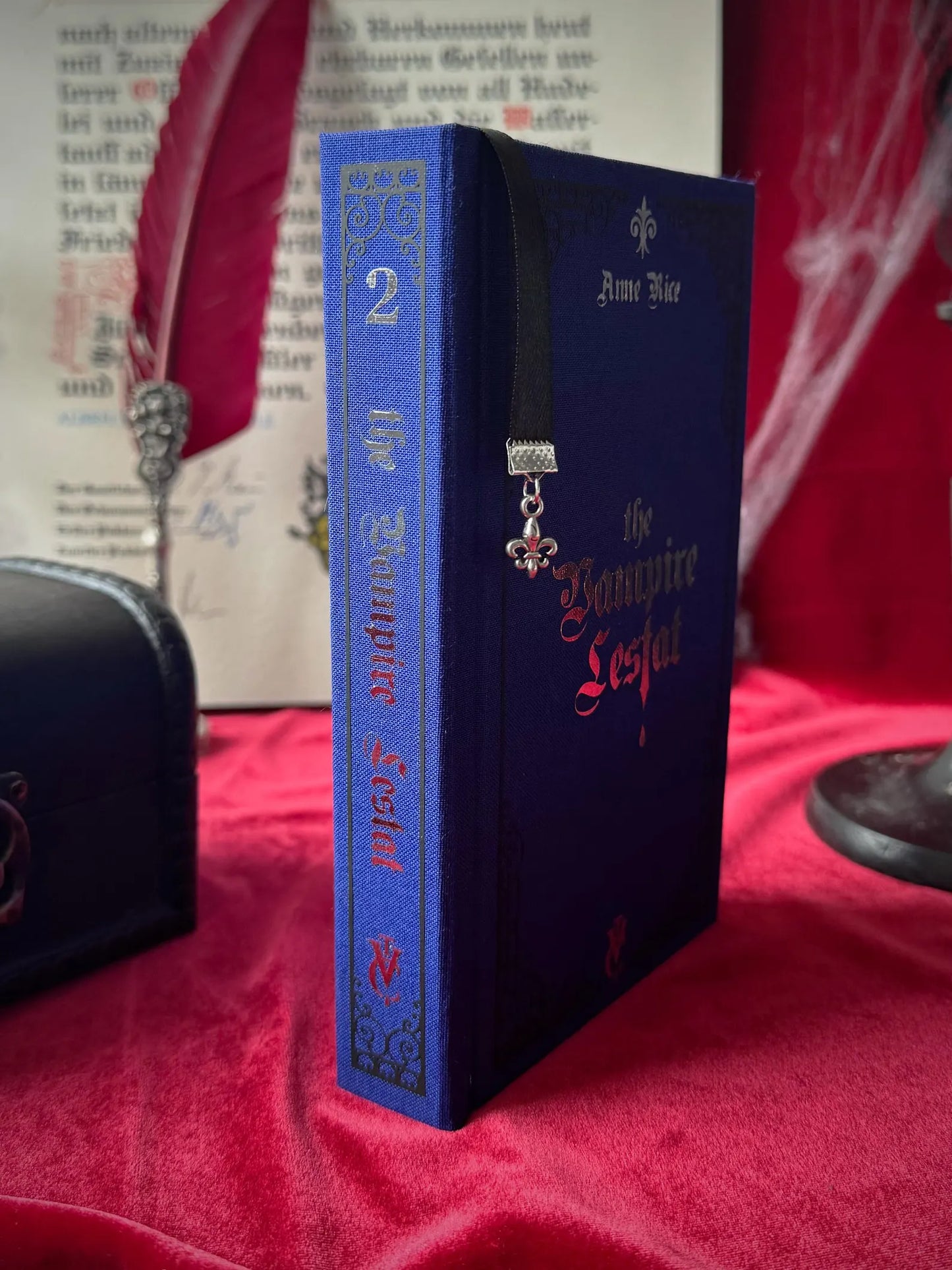 The Vampire Lestat Custom Rebound Book, The Vampire Chronicles Part Two – Clothbound, Handmade, Anne Rice