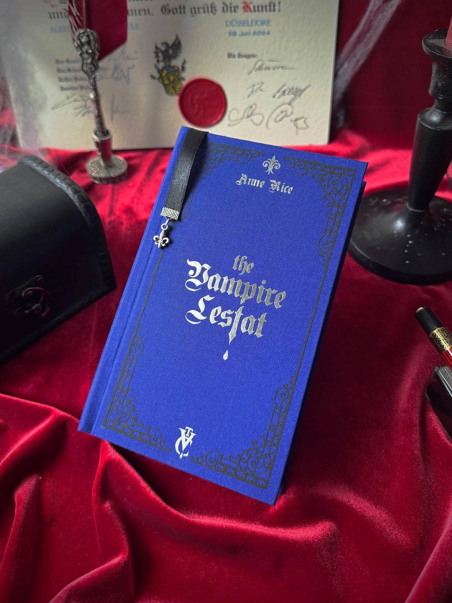 The Vampire Lestat Custom Rebound Book, The Vampire Chronicles Part Two – Clothbound, Handmade, Anne Rice