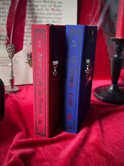 Interview with the Vampire & The Vampire Lestat Custom Rebound Books Bundle – Clothbound, Handmade, Anne Rice