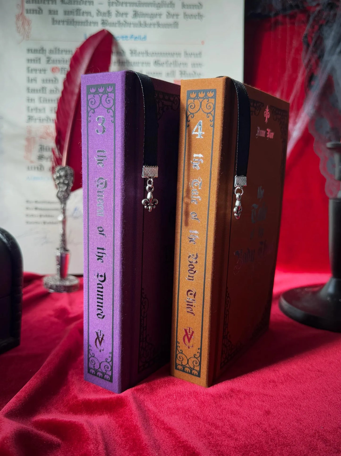 Queen of the Damned & Tale of the Body Thief Custom Rebound Books Bundle – Clothbound, Handmade, Anne Rice