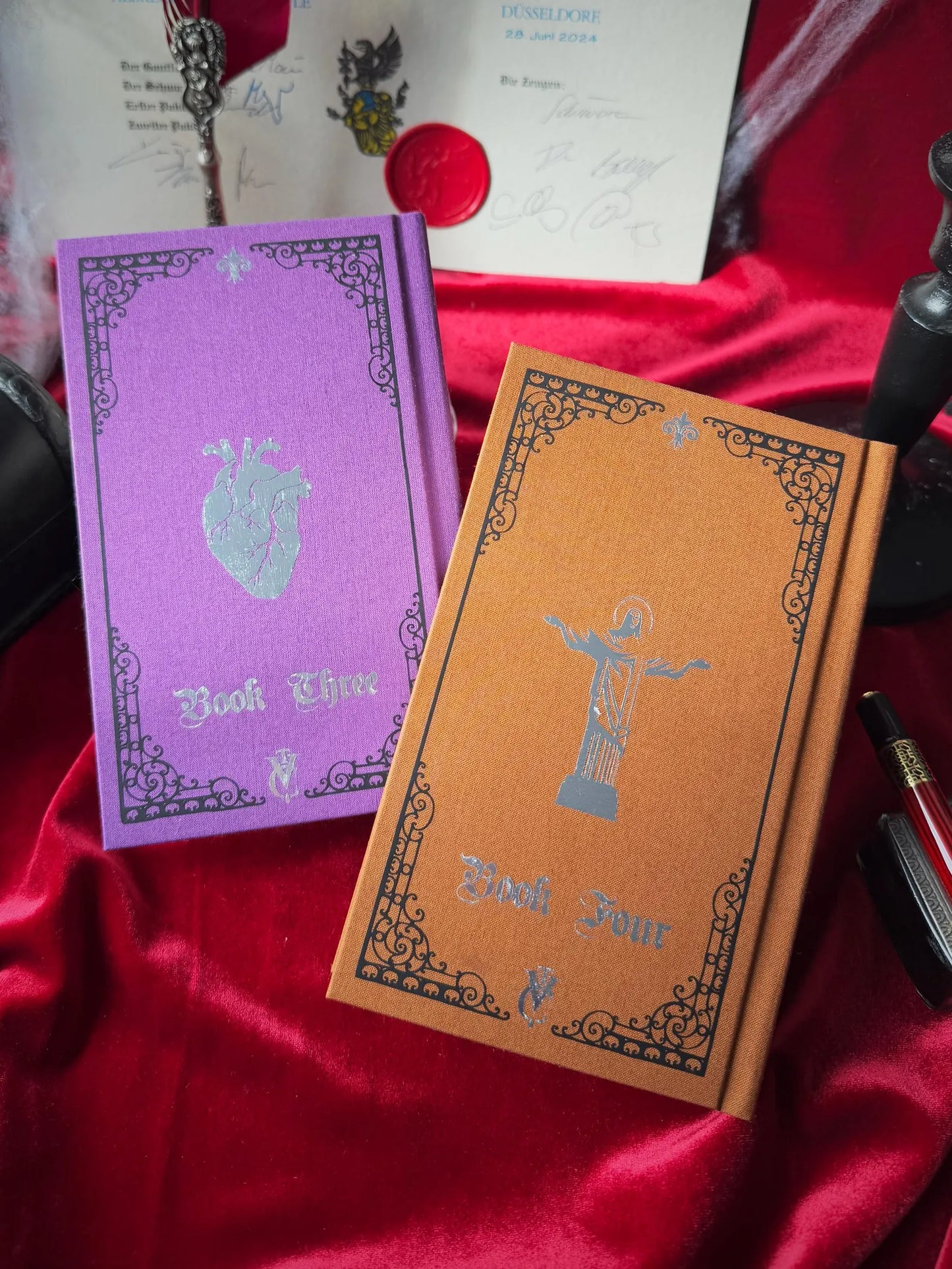 Queen of the Damned & Tale of the Body Thief Custom Rebound Books Bundle – Clothbound, Handmade, Anne Rice
