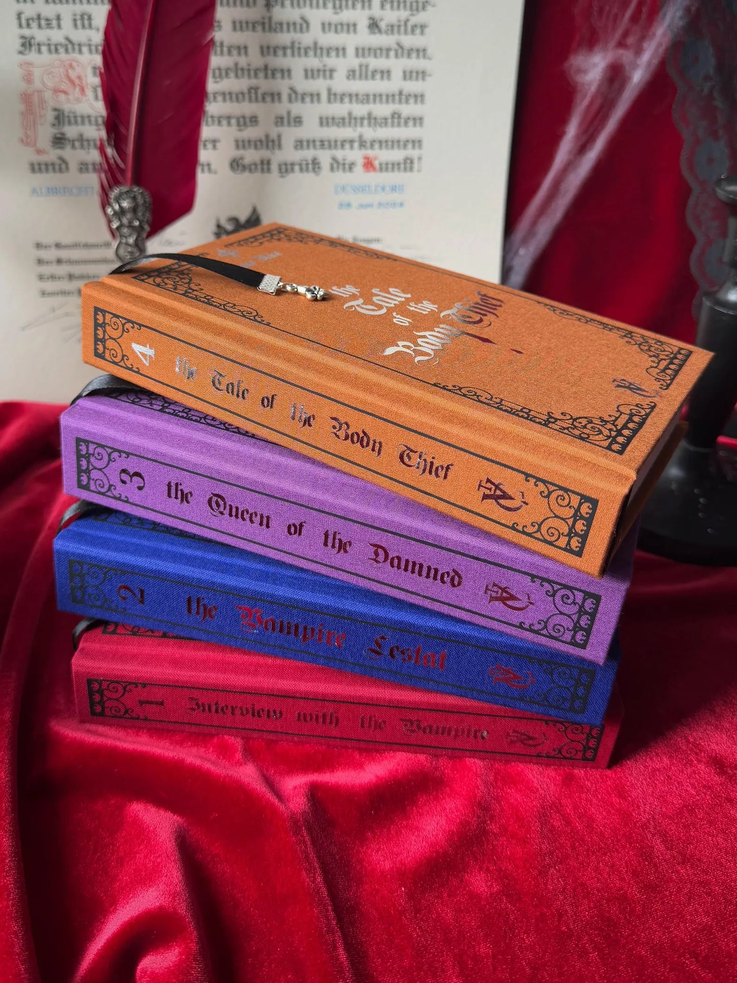The Vampire Chronicles Custom Rebound Book Set – Clothbound, Handmade, Anne Rice