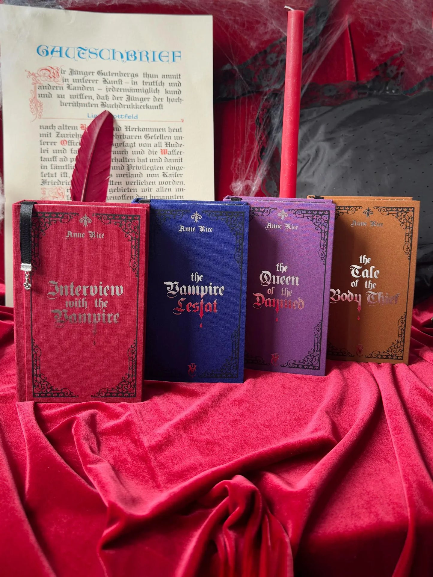 The Vampire Chronicles Custom Rebound Book Set – Clothbound, Handmade, Anne Rice