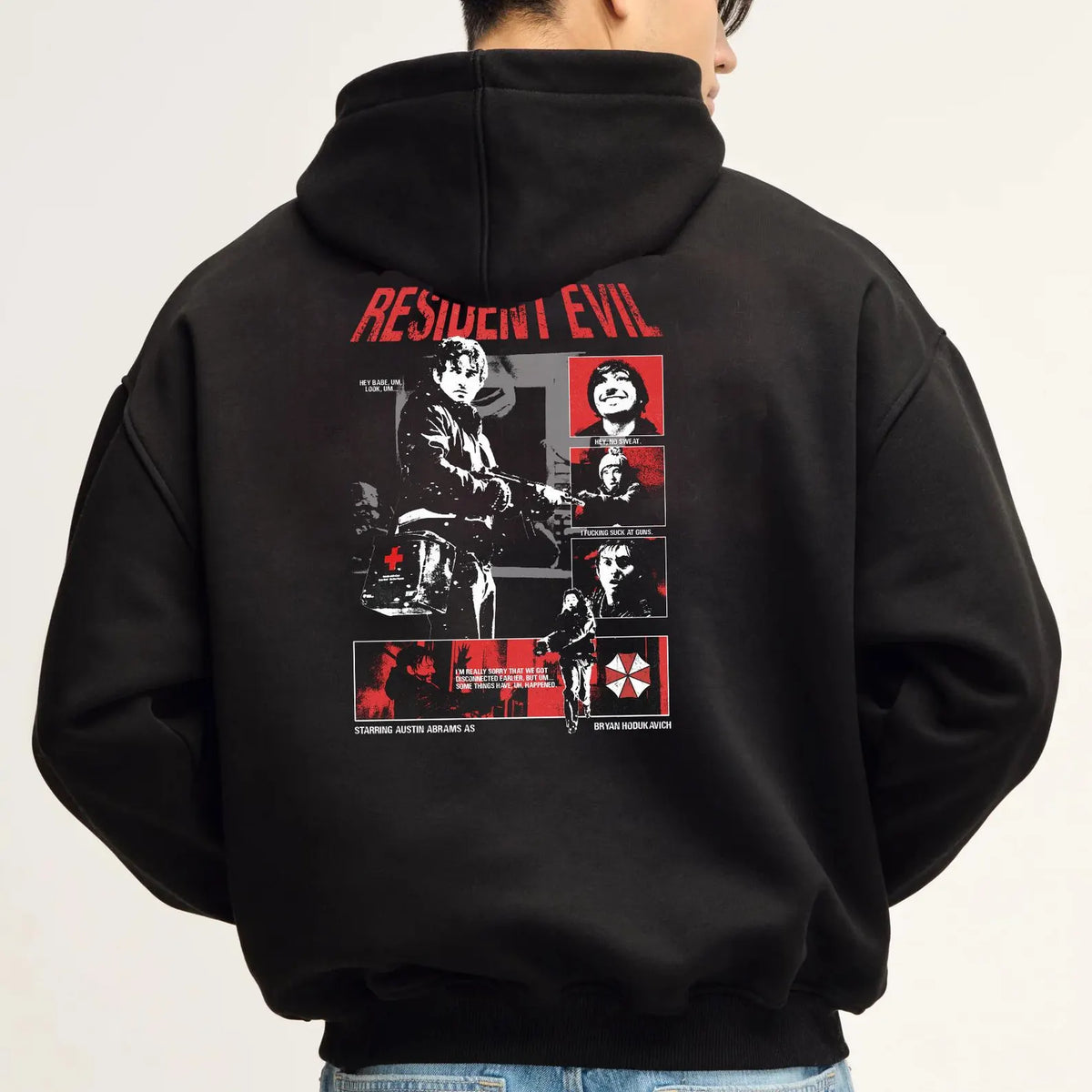 Resident Evil Retro Movie Poster Hoodie - Unisex Graphic Hoodie