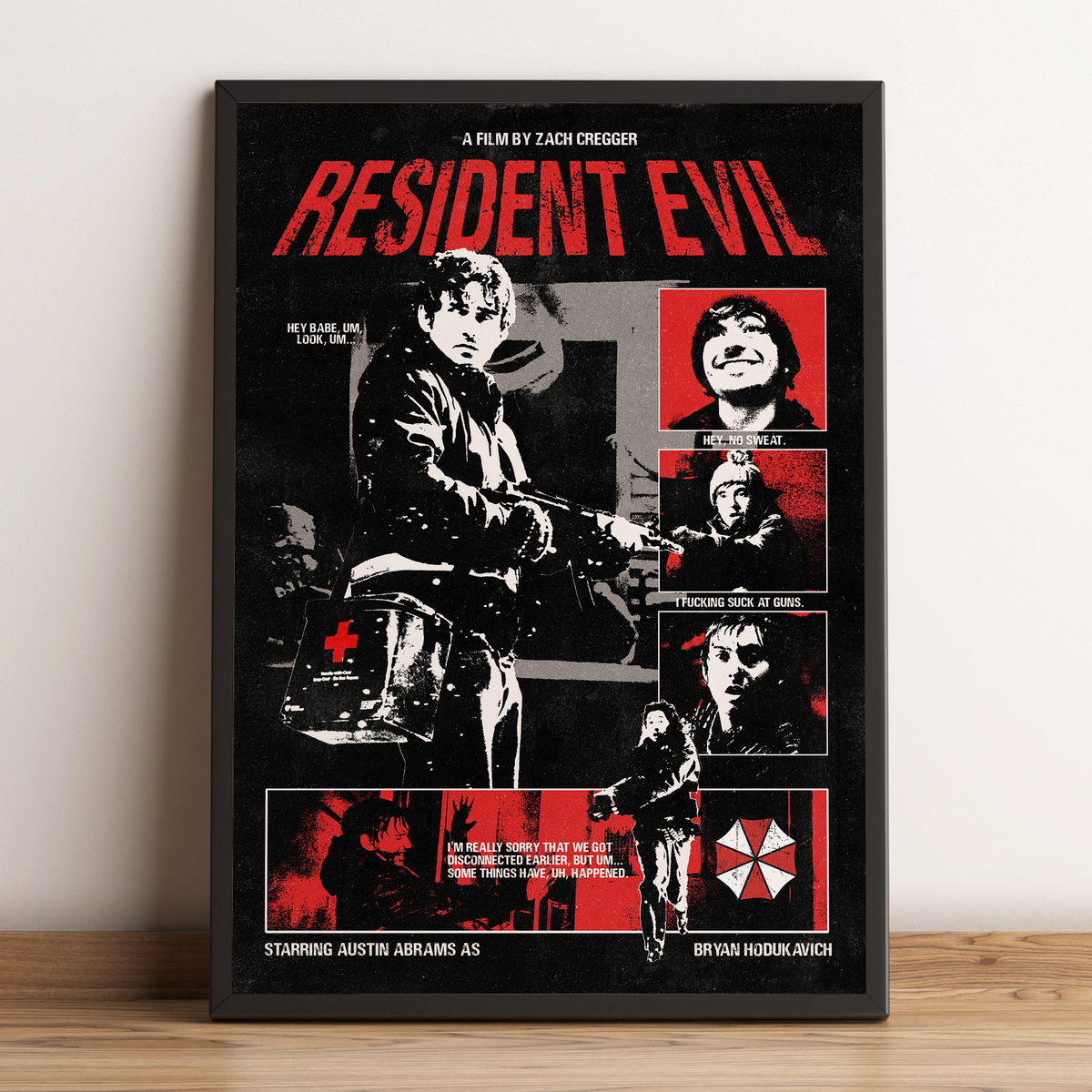 Resident Evil - Retro Movie Poster, matte print